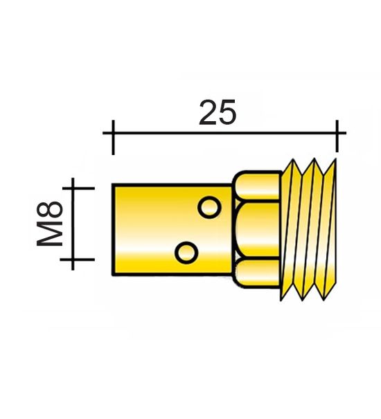 Tip holder M8x25mm /ME76/142.0022-ZVAR/ 500A