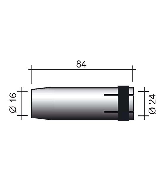 Nozzle MIG 360A /MC27/145.0078/ 84mm/16mm/ conical