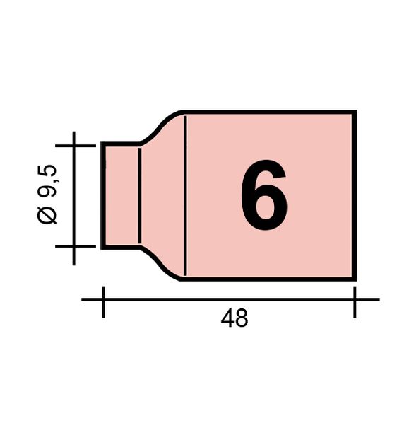 Hubica TIG Gr. 6 9,5 /701.1199/57N75/ ABITIG 9/20 JUMBO 48mm