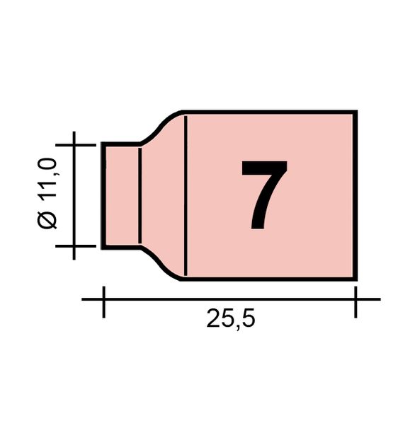 TIG nozzle Gr. 7 11.0 /TC0044//53N61/527.0107.0/701.0320-ZVAR/ TIG9/20