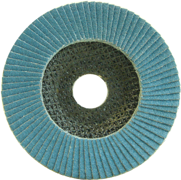 Lamellar disc MAMUT Premium Zirkonkorund STD. 125mm zr. 120 (628.005) oblique, stainless steel