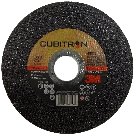 Cutting disc 115x1.0mm 3M CUBITRON II (7100094902) 65513 steel/stainless steel