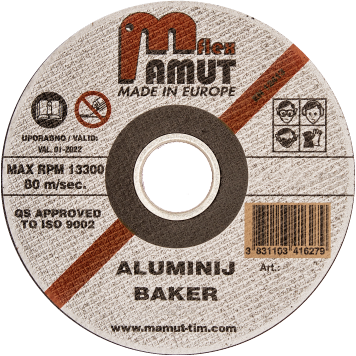 Cutting disc MAMUT Profi ALU 230x2.0x22.23mm (872a) aluminum