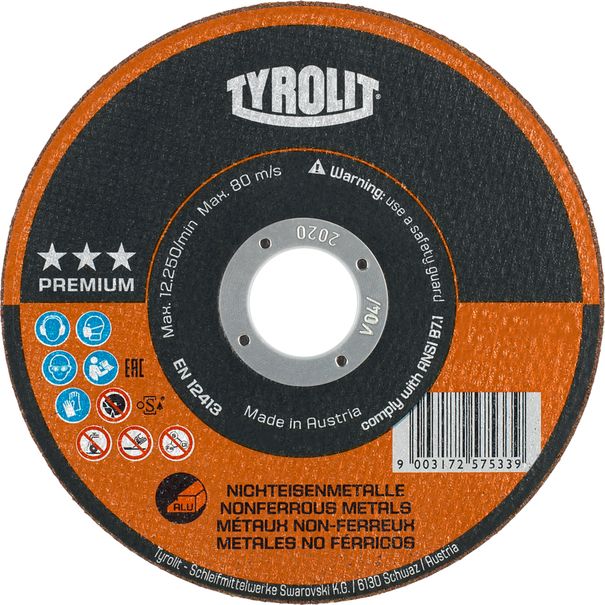 Cutting disc TYROLIT Premium 230x2.5x22.23mm A30N-BFXA (9890822) (32142) for aluminum