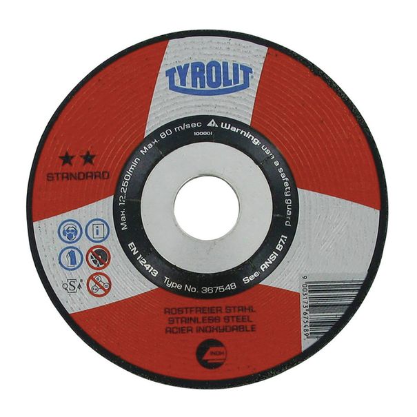 Cutting disc TYROLIT STANDARD 125x2.0x22.23mm stainless steel (408496)