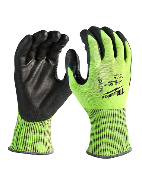 Cut-resistant gloves Hi-VISIBLE Grade 4 XL/10 Milwaukee /4932479929/