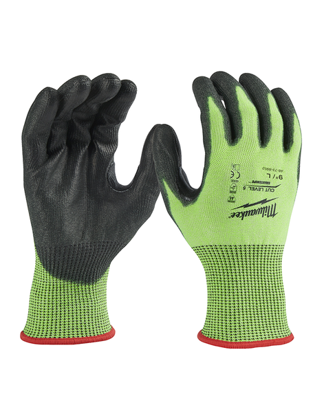 Cut-resistant gloves Hi-VISIBLE Grade 5 L/9 Milwaukee /4932479933/