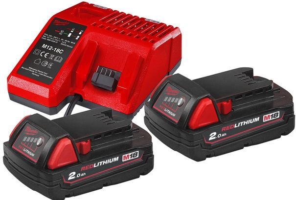 Battery set Milwaukee M18™ NRG M18NRG-202 (2x2.0Ah +1xM12-18FC) /4933459213/