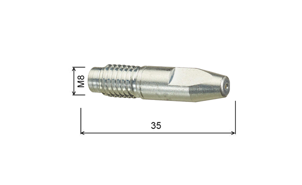 Tip 1.0 M8x35 CuCrZr Binzel (147.1344) nickel-plated