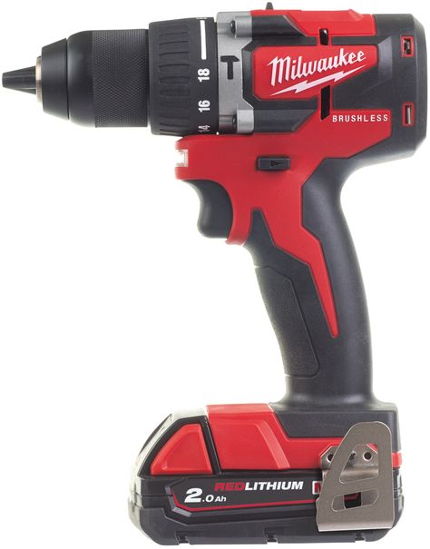 Cordless hammer drill - compact Milwaukee M18™ M18CBLPD-202C /4933464320/